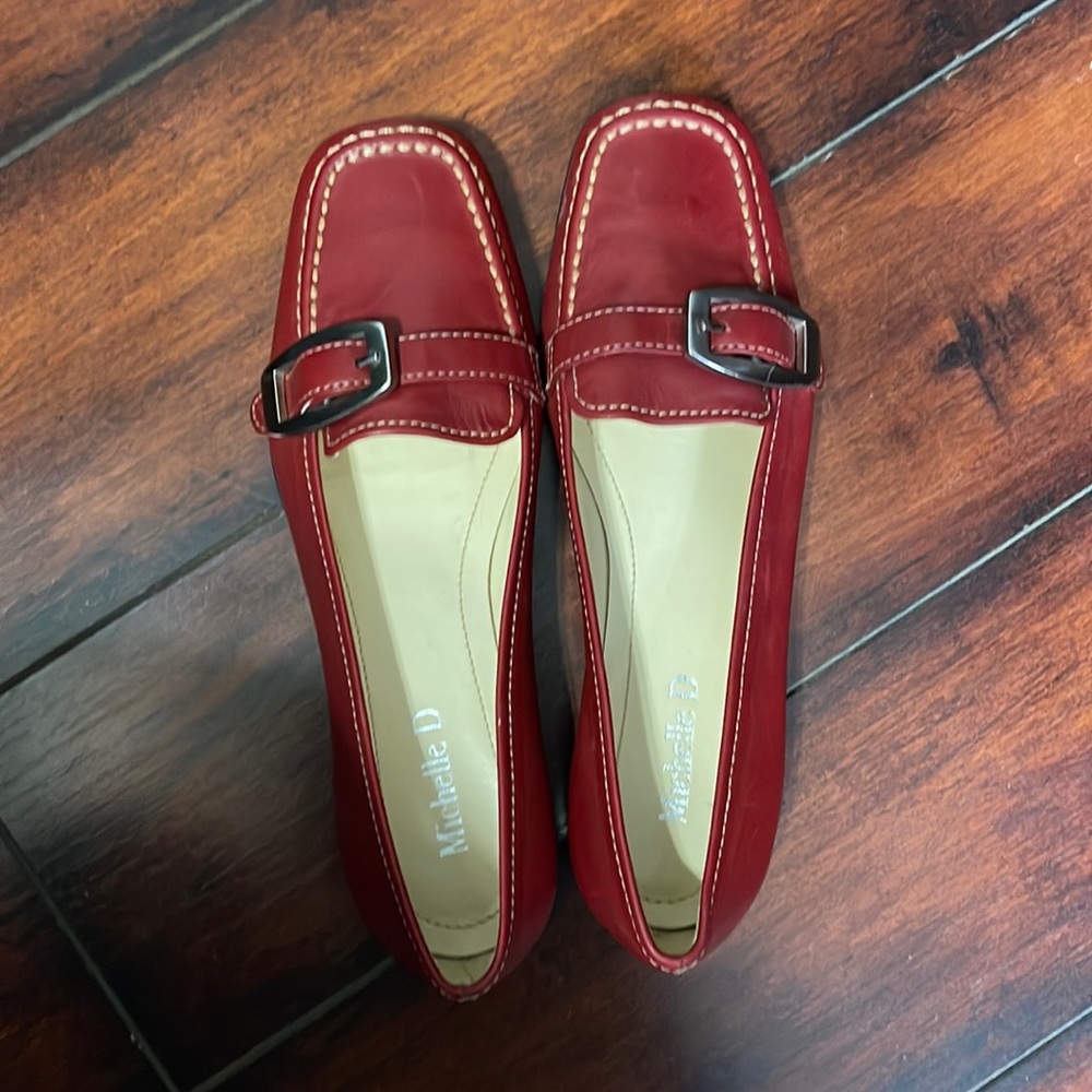 Red Womens Loafers